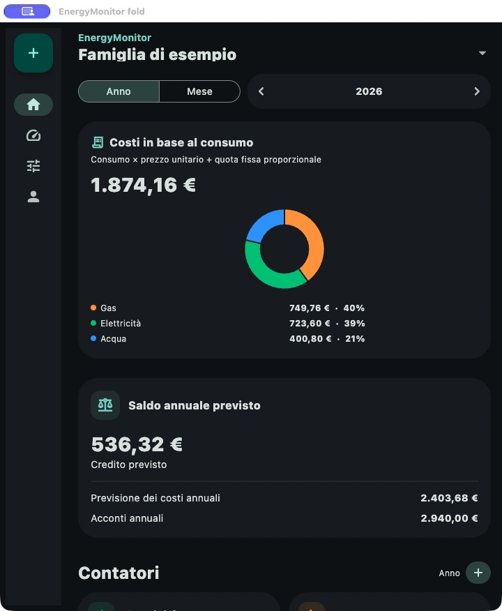 EnergyMonitor · Pieghevole · Anteprima nativa adattiva